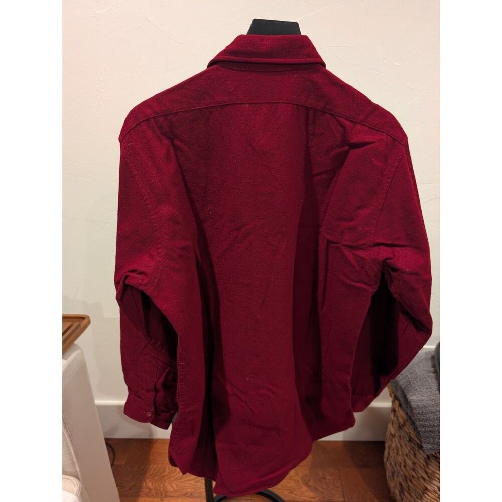 Pendleton Wool Shirt – Men’s Large, Burgundy/Red, 100% Virgin Wool, Made in USA - Picture 3 of 3